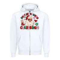 White rockin around the classroom Zipper Hoodie - MaliasSmallBusiness