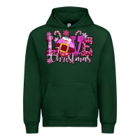 Forest Green love christmas pink Urban Hoodie - CowGirlArtShop