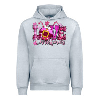 Heather Grey love christmas pink Urban Hoodie - CowGirlArtShop