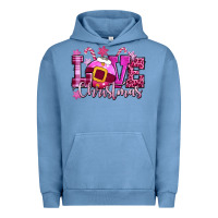 Pigment Pebble Blue love christmas pink Urban Hoodie - CowGirlArtShop