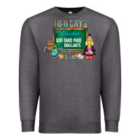 Charcoal Heather 100 days smarter 100 dias mas brillante Premium Sweatshirt - SublimationCraftShop