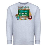 Heather Grey 100 days smarter 100 dias mas brillante Premium Sweatshirt - SublimationCraftShop
