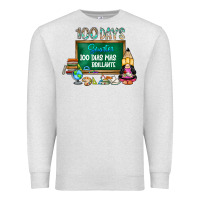 Oatmeal Heather 100 days smarter 100 dias mas brillante Premium Sweatshirt - SublimationCraftShop