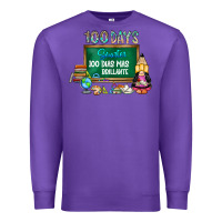 Purple 100 days smarter 100 dias mas brillante Premium Sweatshirt - SublimationCraftShop