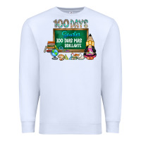 White 100 days smarter 100 dias mas brillante Premium Sweatshirt - SublimationCraftShop