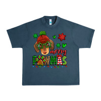 Midnight Navy merry pawmas christmas dachshund Urban Heavy Tee - Jasminsmagicworld