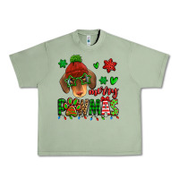 Oil Green merry pawmas christmas dachshund Urban Heavy Tee - Jasminsmagicworld