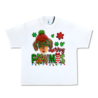 White merry pawmas christmas dachshund Urban Heavy Tee - Jasminsmagicworld