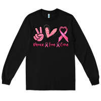 Black Peace love cure Long Sleeve Tee - NancyCooperArtShop
