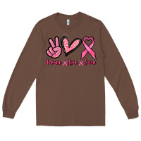 Chestnut Peace love cure Long Sleeve Tee - NancyCooperArtShop