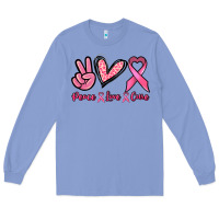 Colony Blue Peace love cure Long Sleeve Tee - NancyCooperArtShop