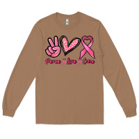 Toasted Coconut Peace love cure Long Sleeve Tee - NancyCooperArtShop