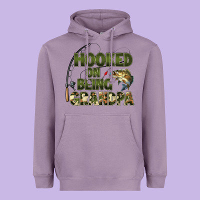 Fish Lures Hooked On Being Grandpa Heavyweight Hoodie Designed By Artiststas