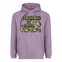Lavender fish lures hooked on being grandpa Heavyweight Hoodie - Artiststas