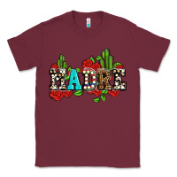 Burgundy madre with roses and cactus Classic Tee - AdoDesignShop
