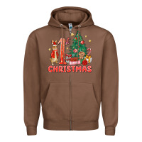 Chestnut red christmas bunny 1st christmas Zipper Hoodie - MaliasSmallBusiness