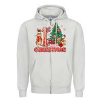 Dove Grey red christmas bunny 1st christmas Zipper Hoodie - MaliasSmallBusiness