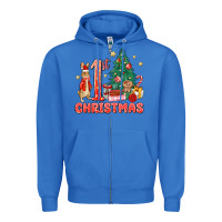 True Royal red christmas bunny 1st christmas Zipper Hoodie - MaliasSmallBusiness