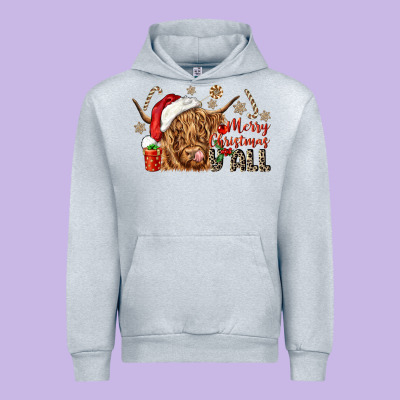 Merry Christmas Yall Urban Hoodie Designed By Cowgirlartshop