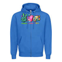 True Royal peace love art Zipper Hoodie - NancyCooperArtShop