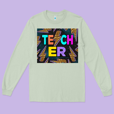 Western Teacher Flash Long Sleeve Tee Designed By Lillyallendesigns