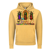Vintage Mustard our lady of guadalupe happy hallothanksmas Vintage Hoodie - JahusDesignShop