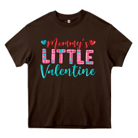 Chocolate Brown momys little valentine Heavy Core Tee - texasbilliewilder