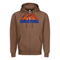 Chestnut basketball Zipper Hoodie - MaliasSmallBusiness
