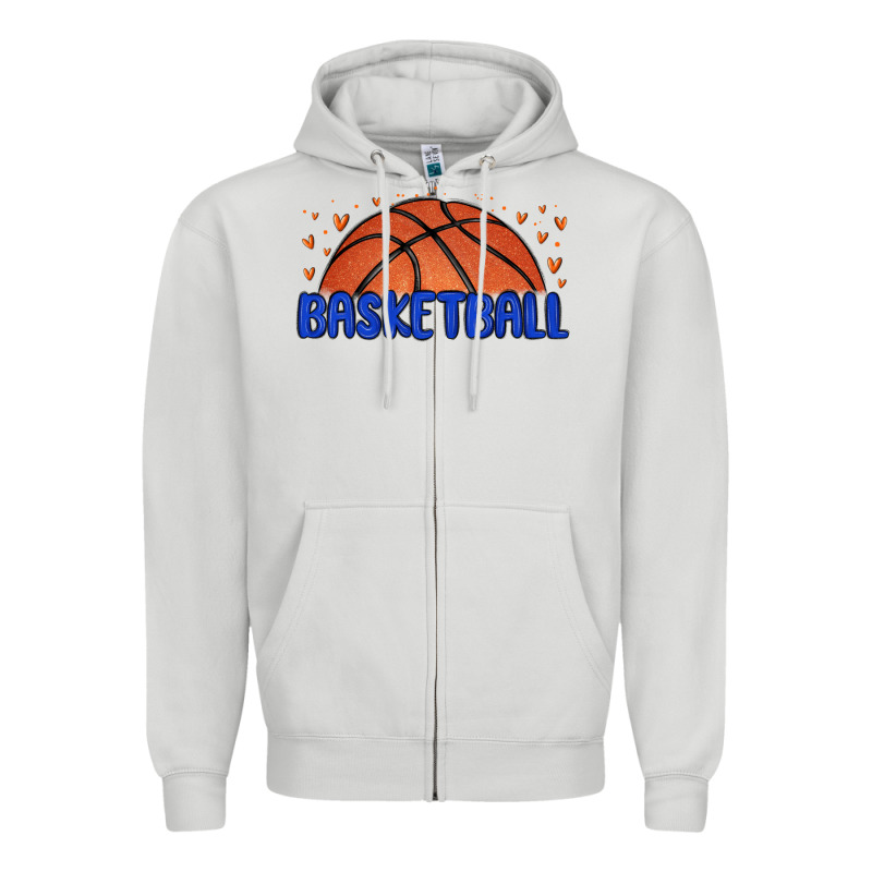 Basketball Zipper Hoodie by MaliasSmallBusiness | Teevron