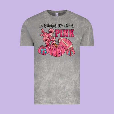 In October We Wear Pink Vintage Tee Designed By Jahusdesignshop
