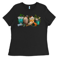 Black camping coffee cups Ladies Tee - texasbilliewilder