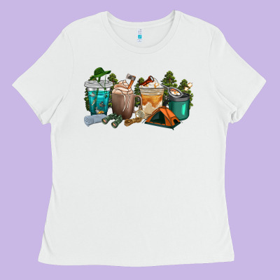Ladies Tee camping coffee cups
