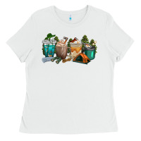 White camping coffee cups Ladies Tee - texasbilliewilder