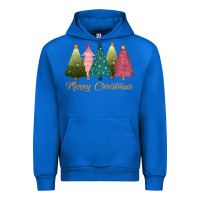 Cobalt merry christmas trees Urban Hoodie - CowGirlArtShop