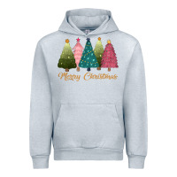 Heather Grey merry christmas trees Urban Hoodie - CowGirlArtShop