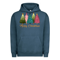 Pigment Midnight Navy merry christmas trees Urban Hoodie - CowGirlArtShop