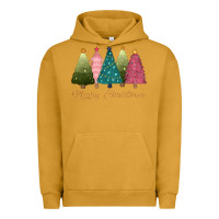 Pigment Peanut Butter merry christmas trees Urban Hoodie - CowGirlArtShop