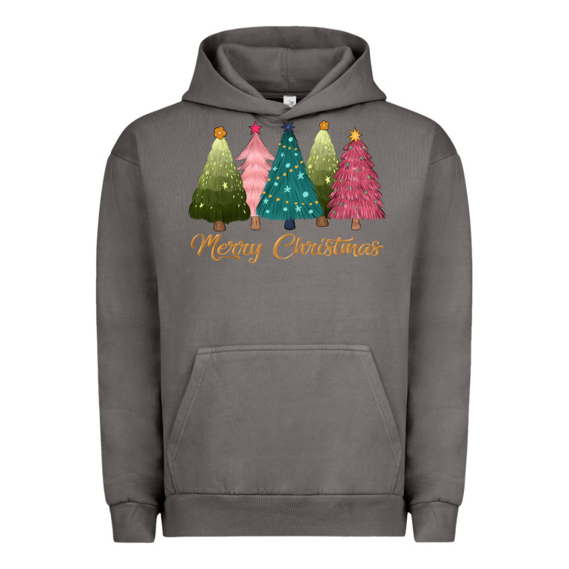 Merry Christmas Trees Urban Hoodie by CowGirlArtShop | Teevron