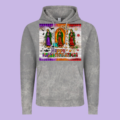 Our Lady Of Guadalupe Happy  Hallothanksmas Tumbler Vintage Hoodie Designed By Jahusdesignshop