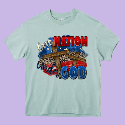 One Nation Under God Heavy Core Tee Designed By Zillion Design Studio