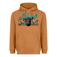 Show Mom Aztec Cowhide Black Angus Heavyweight Hoodie | Teevron