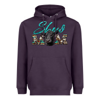 Plum show mom aztec cowhide black angus Heavyweight Hoodie - Artiststas