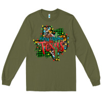 Army Green western desert christmas texas map Long Sleeve Tee - Jasminsmagicworld