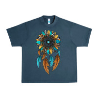 Midnight Navy dreamer catcher sunflower Urban Heavy Tee - JahusDesignShop