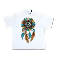 White dreamer catcher sunflower Urban Heavy Tee - JahusDesignShop