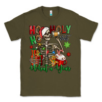 Army Green ho ho holy shit what a year christmas skeleton Classic Tee - Jasminsmagicworld