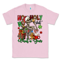 Bubblegum Pink ho ho holy shit what a year christmas skeleton Classic Tee - Jasminsmagicworld
