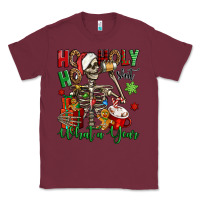 Burgundy ho ho holy shit what a year christmas skeleton Classic Tee - Jasminsmagicworld