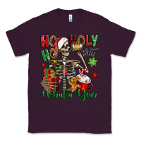 Plum ho ho holy shit what a year christmas skeleton Classic Tee - Jasminsmagicworld
