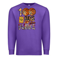 Purple 100 of days slam dunks Premium Sweatshirt - SublimationCraftShop